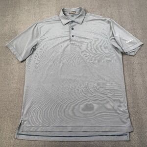 Peter Millar Polo Shirt Adult Large Striped Short Sleeve Summer Comfort Golf Men